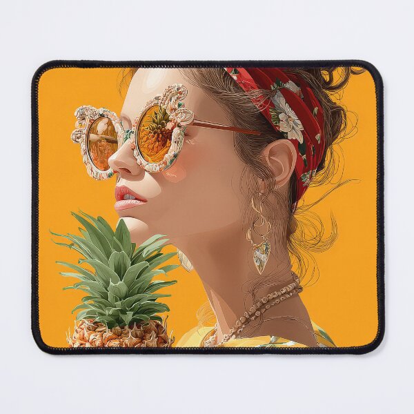 Item preview, Pineapple Tropical Fruits and Flowers designed and sold by Grafititee.