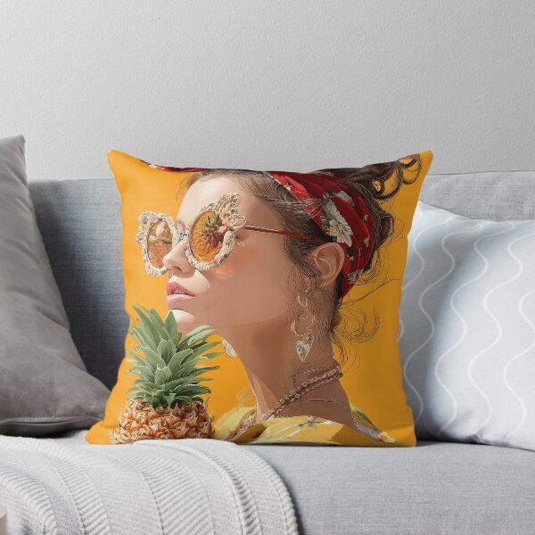 Item preview, Pineapple Tropical Fruits and Flowers designed and sold by Grafititee.