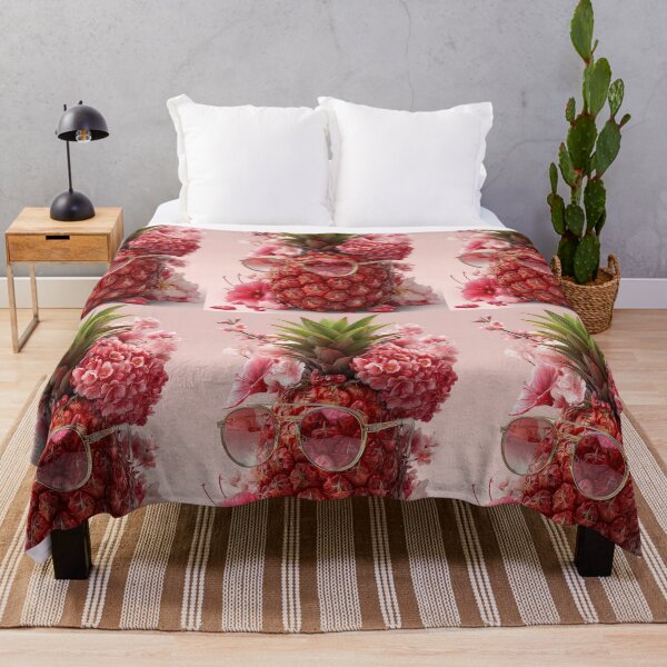 Item preview, Pineapple Tropical Fruits and Flowers designed and sold by Grafititee.