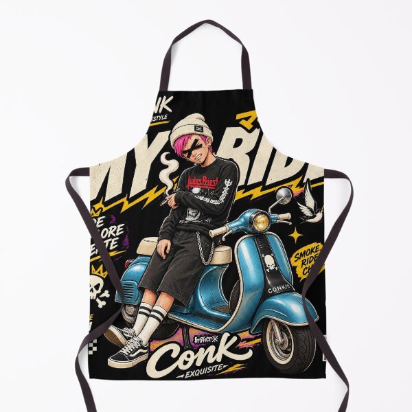 Item preview, マイライド Vespa Rider - Japanese Scooter Anime Streetwear designed and sold by BRTHRCNK01.