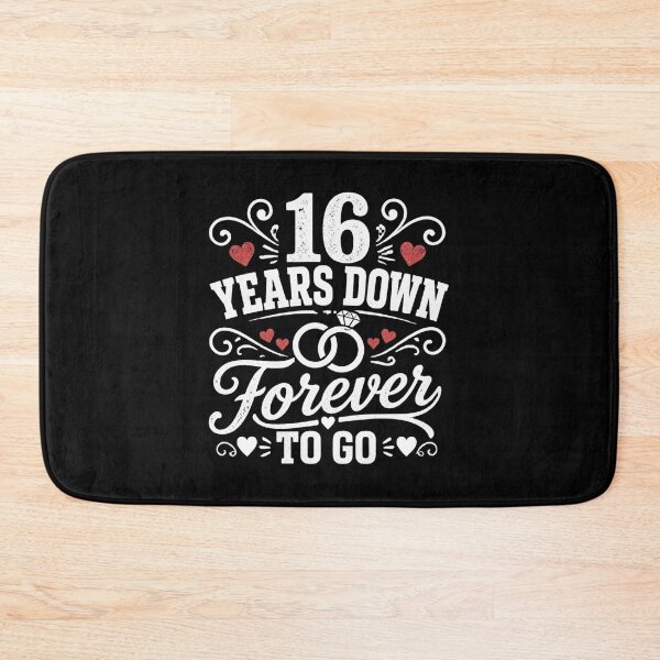 Item preview, 16 Years Down Forever To Go 16th Wedding Anniversary Gift for Couples Men Women designed and sold by Mozaic Clothes.