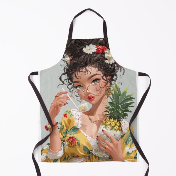 Item preview, Pineapple Tropical Fruits and Flowers designed and sold by Grafititee.