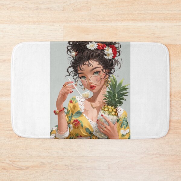 Item preview, Pineapple Tropical Fruits and Flowers designed and sold by Grafititee.