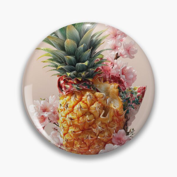 Item preview, Pineapple Tropical Fruits and Flowers designed and sold by Grafititee.