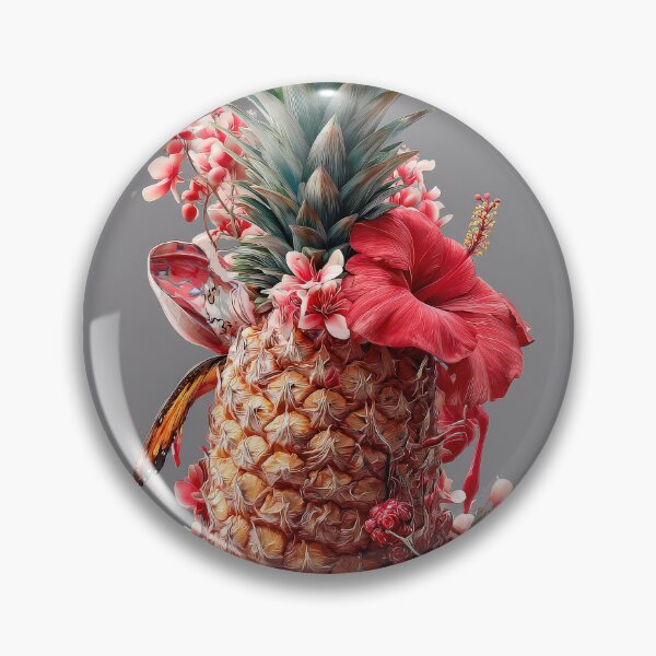 Item preview, Pineapple Tropical Fruits and Flowers designed and sold by Grafititee.