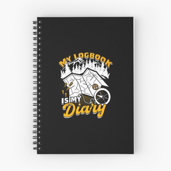 Item preview, My Logbook is My Diary Adventure Map Mountains Compass Design designed and sold by fruscispake.