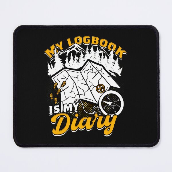 Item preview, My Logbook is My Diary Adventure Map Mountains Compass Design designed and sold by fruscispake.