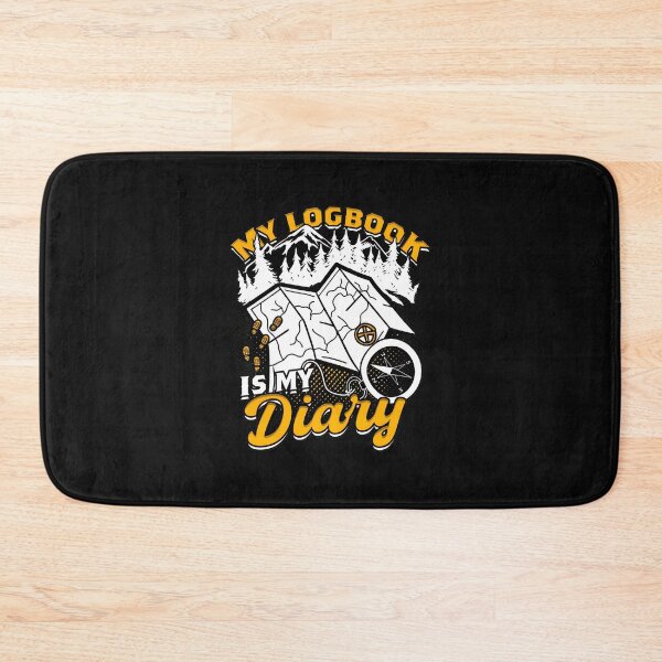 Item preview, My Logbook is My Diary Adventure Map Mountains Compass Design designed and sold by fruscispake.