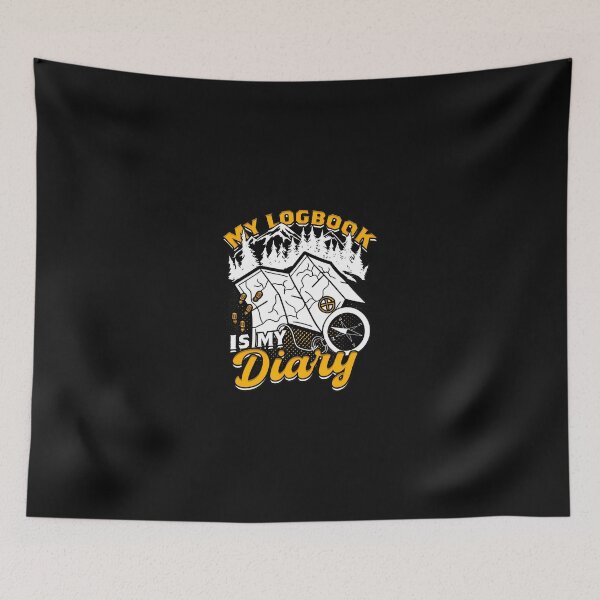 Item preview, My Logbook is My Diary Adventure Map Mountains Compass Design designed and sold by fruscispake.