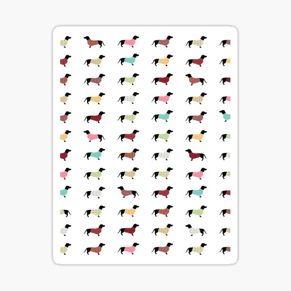 Aperçu de l'œuvre Motif teckel avec pulls # 502 créée et vendue par Natural Collective.