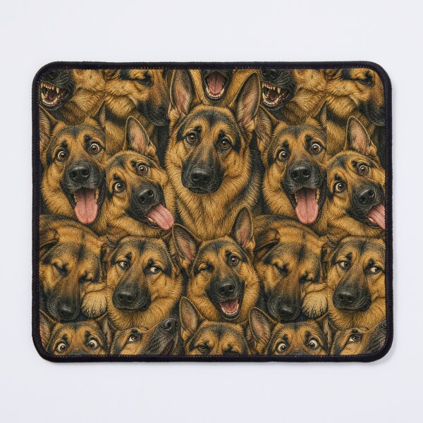 Item preview, German Shepherd Dog Portraits - Funny Expressive Dog Faces designed and sold by merchxwear.