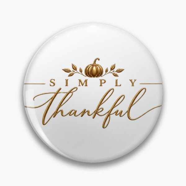 Item preview, Simply Thankful – Elegant Gold Thanksgiving Pumpkin designed and sold by HO•Designs.