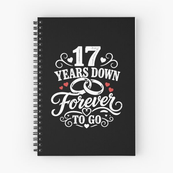 Item preview, 17 Years Down Forever To Go 17th Wedding Anniversary Gift for Couples Men Women designed and sold by Mozaic Clothes.