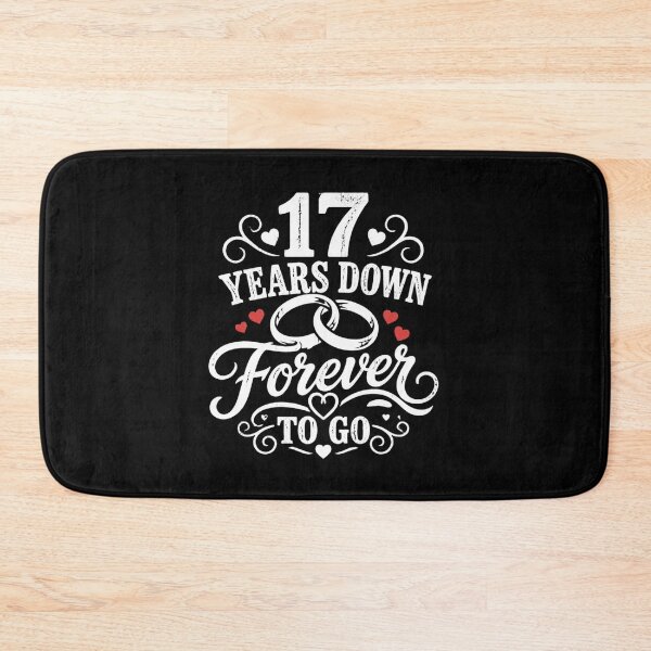 Item preview, 17 Years Down Forever To Go 17th Wedding Anniversary Gift for Couples Men Women designed and sold by Mozaic Clothes.