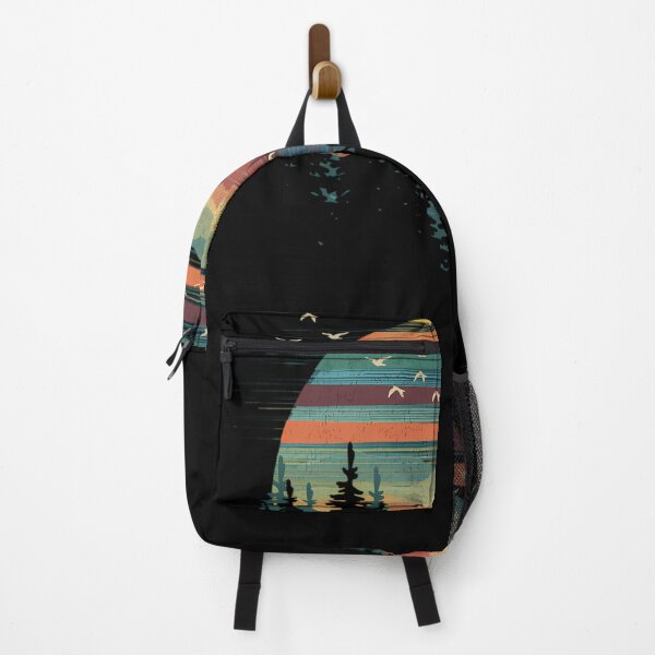Item preview, Forest Sunset Flying Birds Pine Trees Poster designed and sold by TER007.