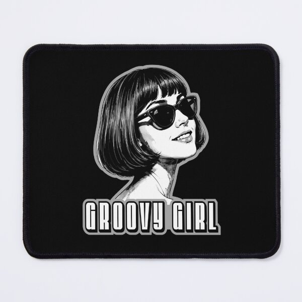 Item preview, Groovy Girl - Retro Pop Art Monochrome Portrait designed and sold by THROUGH-LIFE.