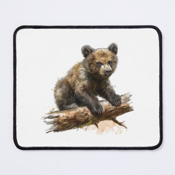 Item preview, Bear Cub | Cute Woodland Animal Watercolor Art designed and sold by Mandayartstudio.