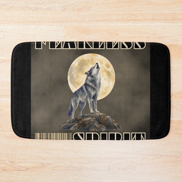 Item preview, Fearless Spirit Wolf – Howling Wolf Moon Wilderness Courage designed and sold by MelSikDesigns.