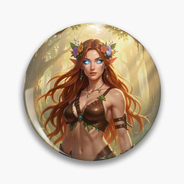 Item preview, Female Elf Druid in forest designed and sold by Prestons Corner.