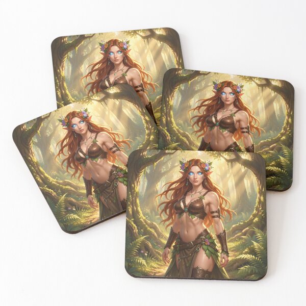 Item preview, Female Elf Druid in forest designed and sold by Prestons Corner.