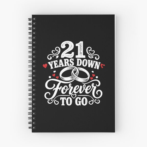 Item preview, 21 Years Down Forever To Go 21st Wedding Anniversary Gift for Couples Men Women designed and sold by Mozaic Clothes.