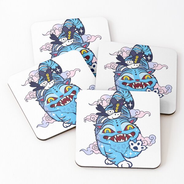 Item preview, Mystical Blue Cat Jester With Magical Clouds And Sparkles designed and sold by CharlesWh39602.
