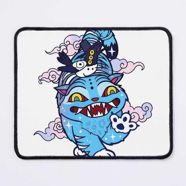 Item preview, Mystical Blue Cat Jester With Magical Clouds And Sparkles designed and sold by CharlesWh39602.