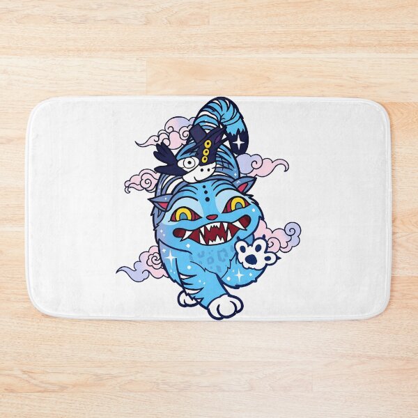 Item preview, Mystical Blue Cat Jester With Magical Clouds And Sparkles designed and sold by CharlesWh39602.