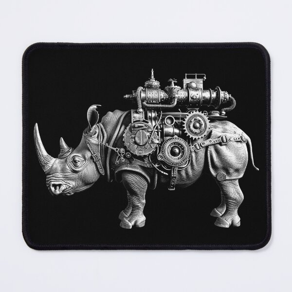 Item preview, Steampunk Rhino Mechanical Rhinoceros with Gears and Machinery designed and sold by inkoutninja.