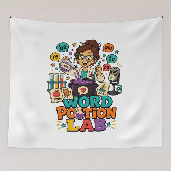Item preview, Back to School Word Potion Lab | Funny English Teacher Art designed and sold by Uglyandcute.