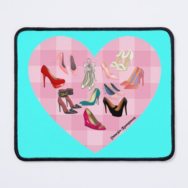 Item preview, Pink Gingham High heel Heart designed and sold by FetUphoria.