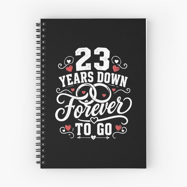 Item preview, 23 Years Down Forever To Go 23rd Wedding Anniversary Gift for Couples Men Women designed and sold by Mozaic Clothes.