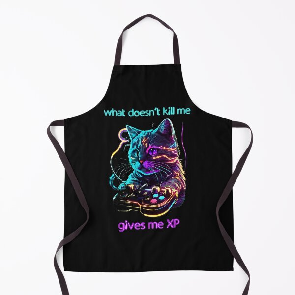 Item preview, Neon Cat Gamer Controller XP Quote Art designed and sold by fruscispake.