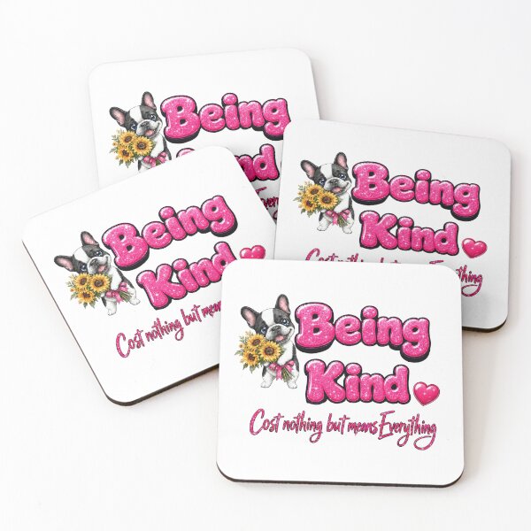 Item preview, Being Kind Costs Nothing French Bulldog Glitter Art designed and sold by ArtisticDesignsbyLinda.
