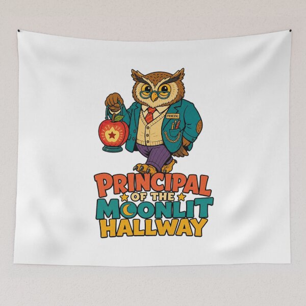 Item preview, Back to School Principal of Moonlit Hallway | Funny School Principal Art designed and sold by Uglyandcute.