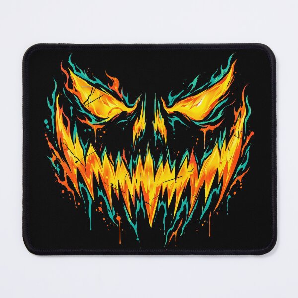 Item preview, Flaming Creepy Monster Face Neon Fire Grunge Halloween designed and sold by Vermanartist.
