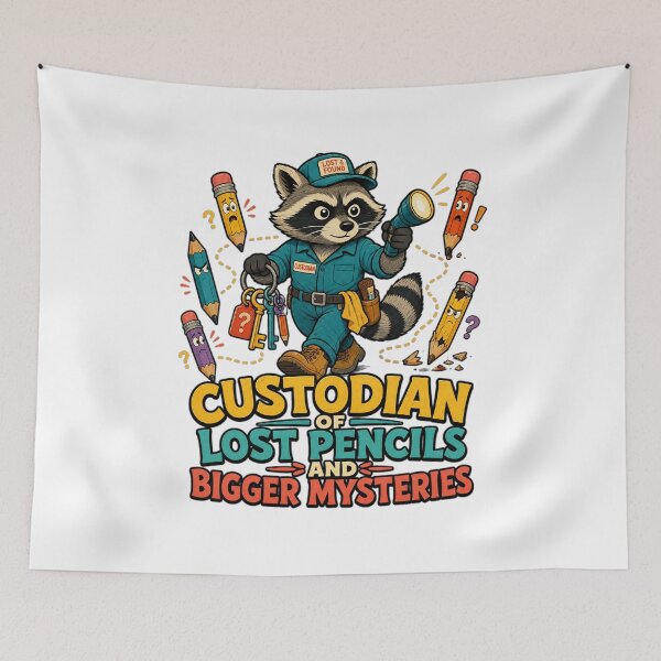 Item preview, Back to School Custodian of Lost Pencils | Funny School Staff Art designed and sold by Uglyandcute.