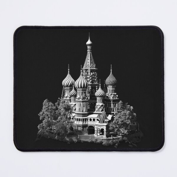 Item preview, St Basil’s Cathedral Moscow Monochrome Russian Architecture designed and sold by inkoutninja.