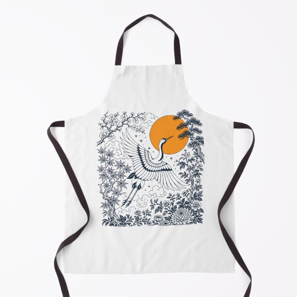 Item preview, Vintage Linocut Bird, Red Sun Naturecore designed and sold by Gerhard-VIN.