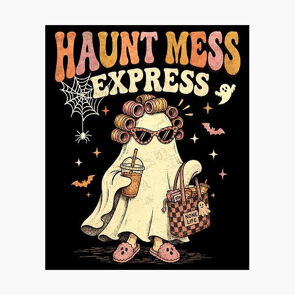 Item preview, Retro Haunt Mess Express Ghost Funny Halloween designed and sold by watanabeee.