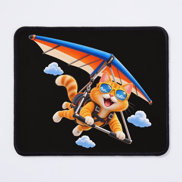 Item preview, Hang Gliding Orange Cat designed and sold by ARabbitHole.
