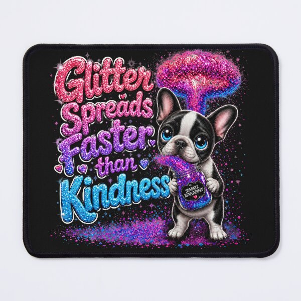 Item preview, Glitter Spreads Faster Than Kindness French Bulldog Sarcastic Art designed and sold by ArtisticDesignsbyLinda.