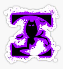 Bat halloween purple and black silhouette Sticker