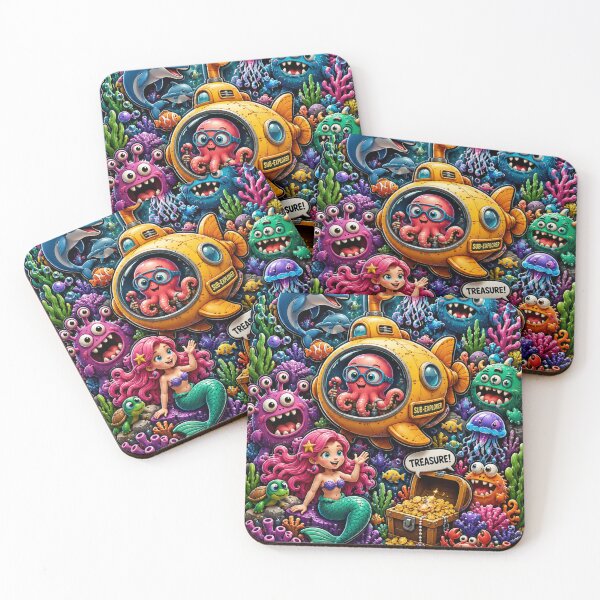 Item preview, Underwater Treasure Hunt: Cute Mermaid & Submarine Adventure designed and sold by Aldous-Std.