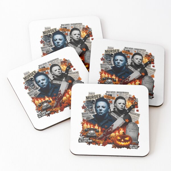 Item preview, Michael Myers Halloween Horror Collage with Vintage Gothic Atmosphere designed and sold by JohnBrewe65431.