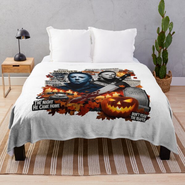 Item preview, Michael Myers Halloween Horror Collage with Vintage Gothic Atmosphere designed and sold by JohnBrewe65431.