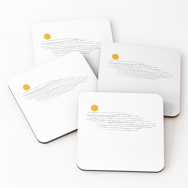 Item preview, Minimalist Yellow Sun Black Background Abstract Circle Art designed and sold by Red Onion.