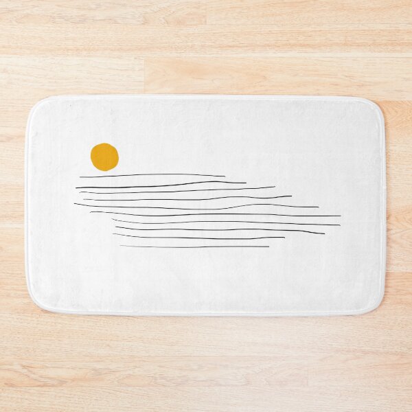 Item preview, Minimalist Yellow Sun Black Background Abstract Circle Art designed and sold by Red Onion.
