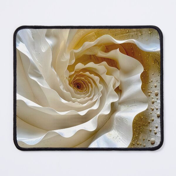 Item preview, Abstract Swirling Pattern in Ivory and White designed and sold by Vicky Brago-Mitchell®.