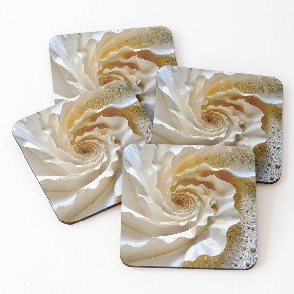 Item preview, Abstract Swirling Pattern in Ivory and White designed and sold by Vicky Brago-Mitchell®.
